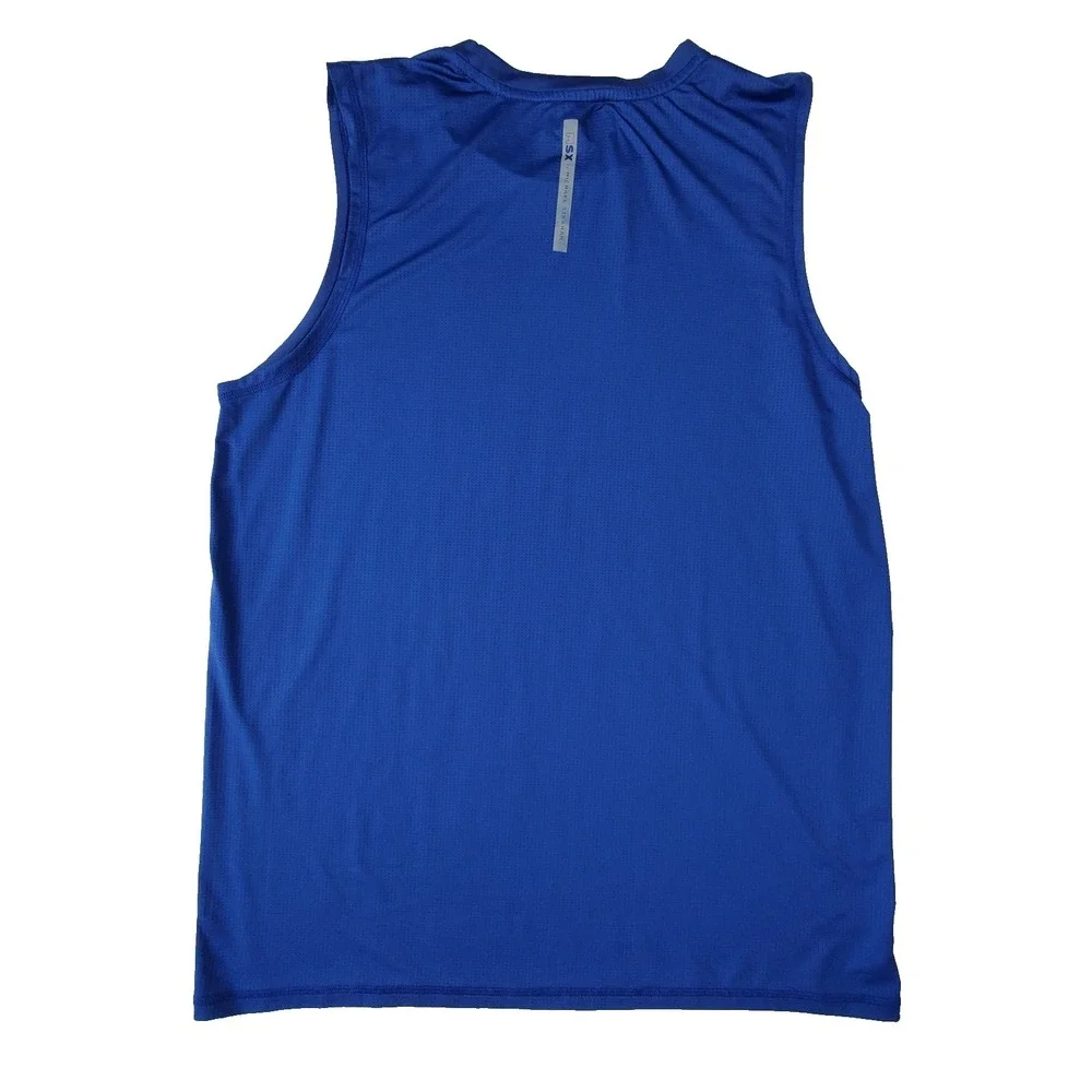 NY Giants MSX Michael Strahan‎ Sleeveless Shirt Mens Large Blue NFL Tank - Picture 2 of 9